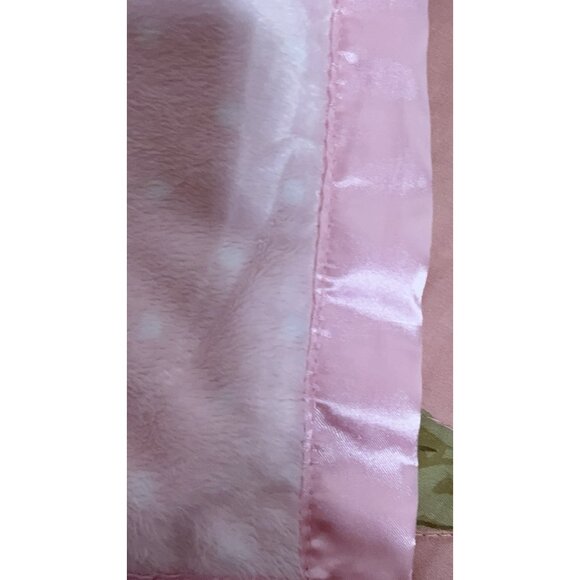 Cloud Island Pink White Polka Dot Bunny Satin Lg  Baby Security Blanket Gift HTF - Picture 3 of 14